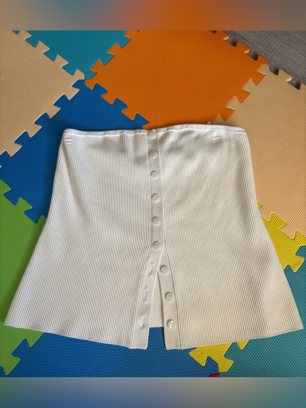 Nwt Abercrombie & Fitch strapless white knit top
